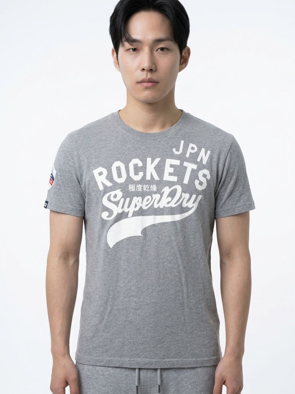 SUPERDRY | Gray Crewneck Rockets Short Sleeve Sportpitch Tee Men’s Size X-Large